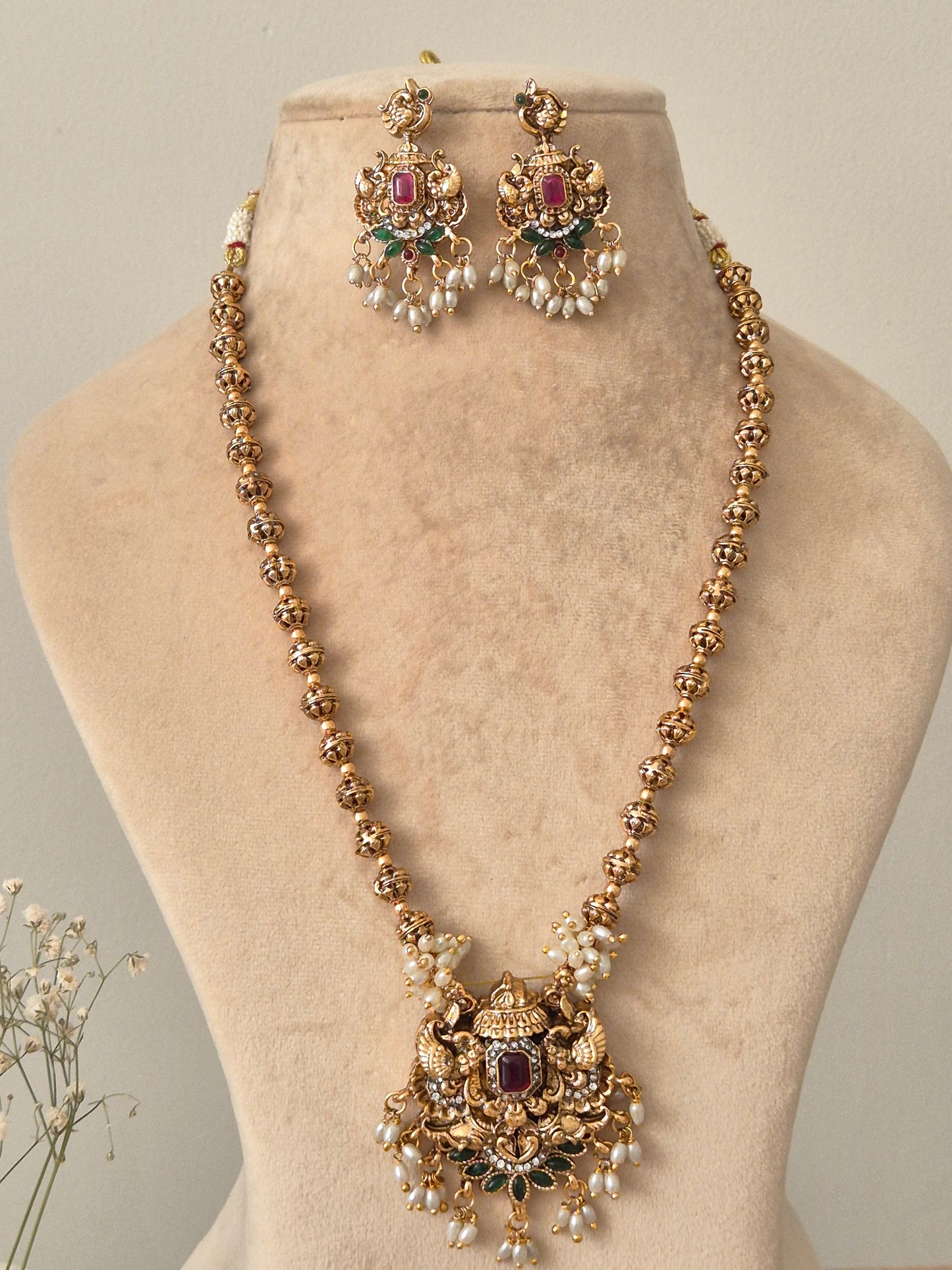 Nikita Temple Necklace Set by Naitri - Necklace