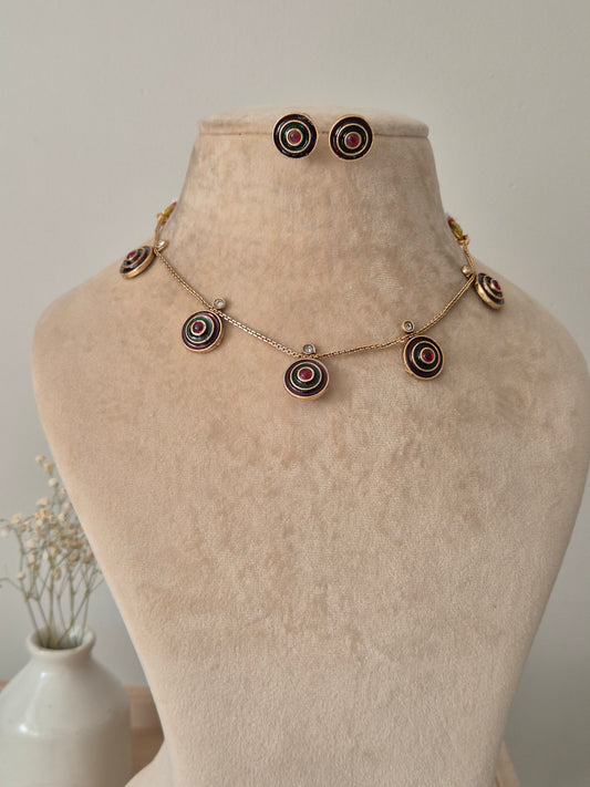 Anika Golden Necklace Set