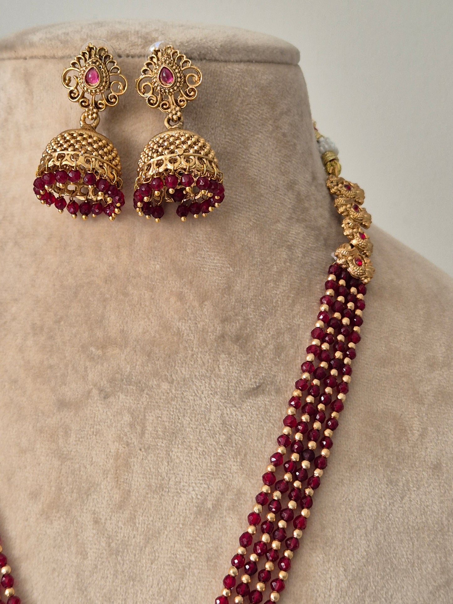 Beena Golden Necklace Set