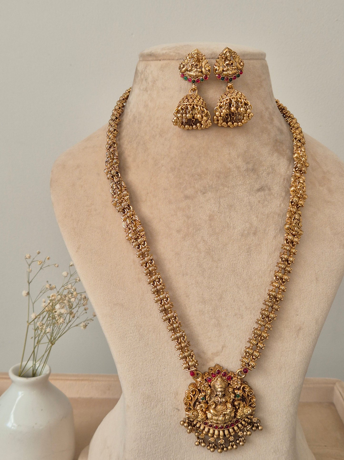Chitrlekha Golden Necklace Set