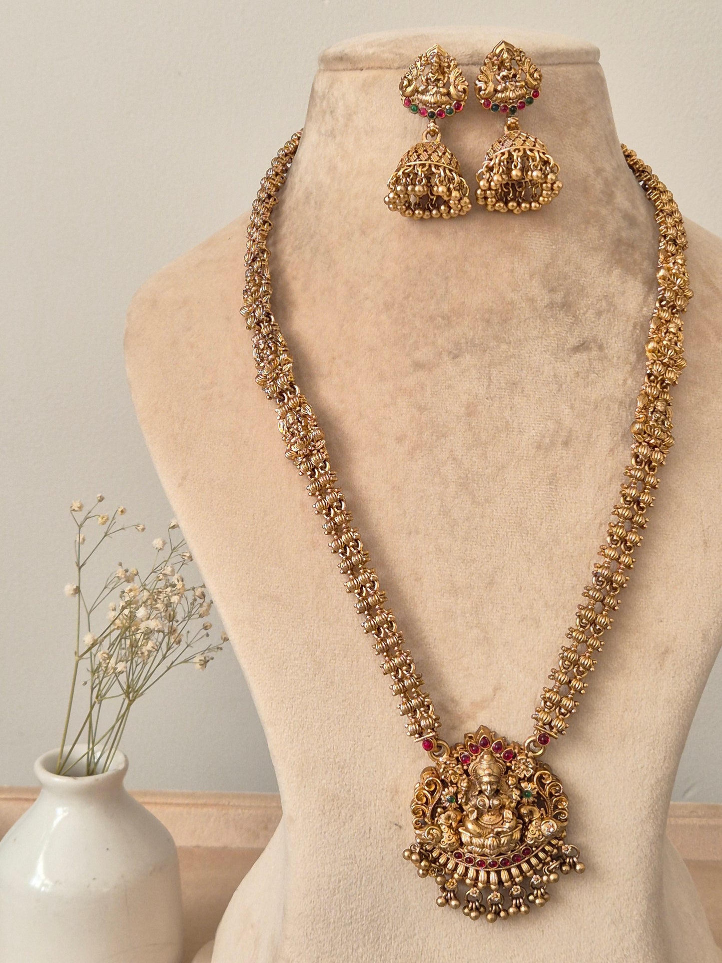 Chitrlekha Golden Necklace Set