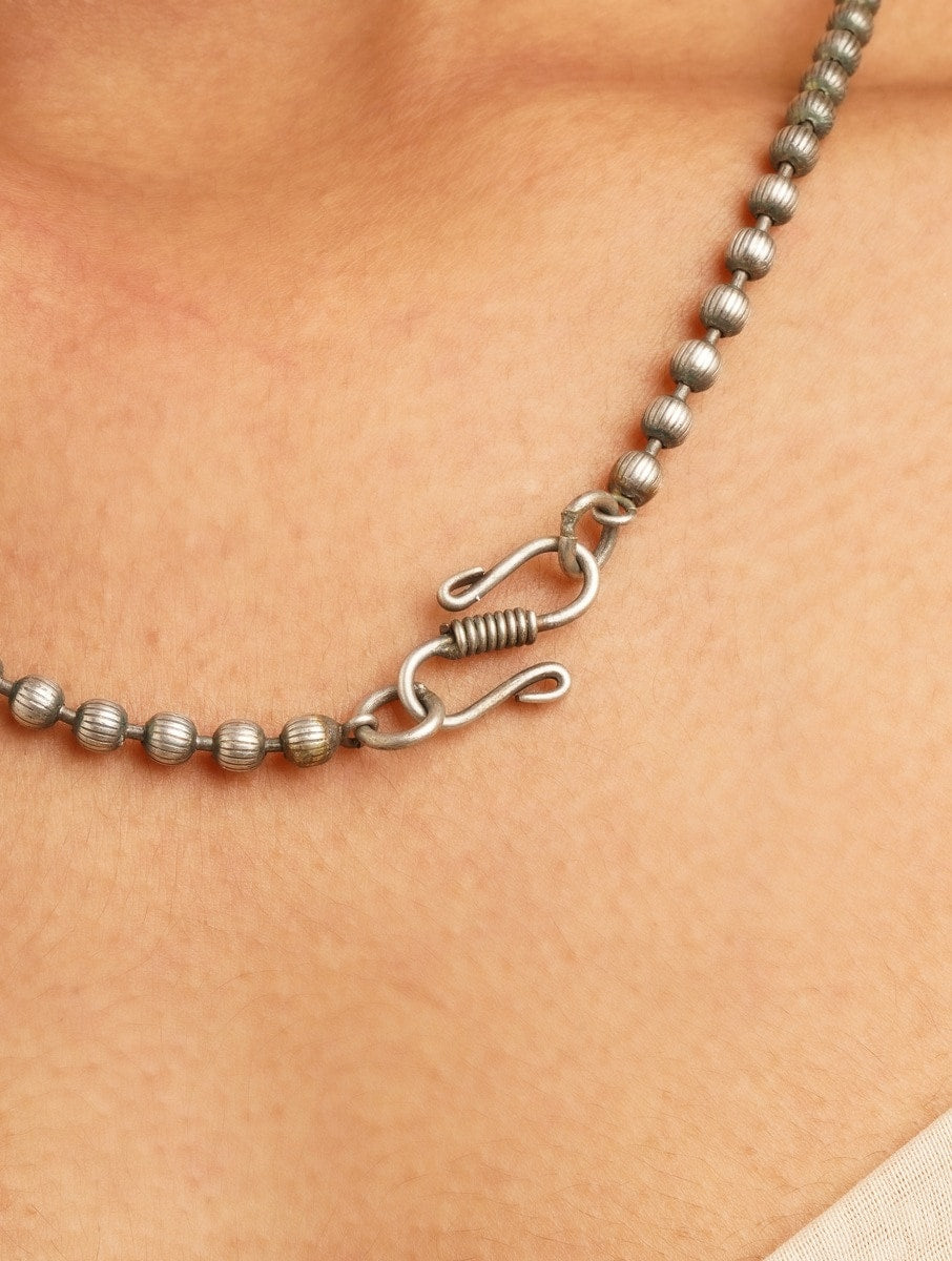 Yellow and red pendant necklace set, Noorika by Naitri, statement design displayed.