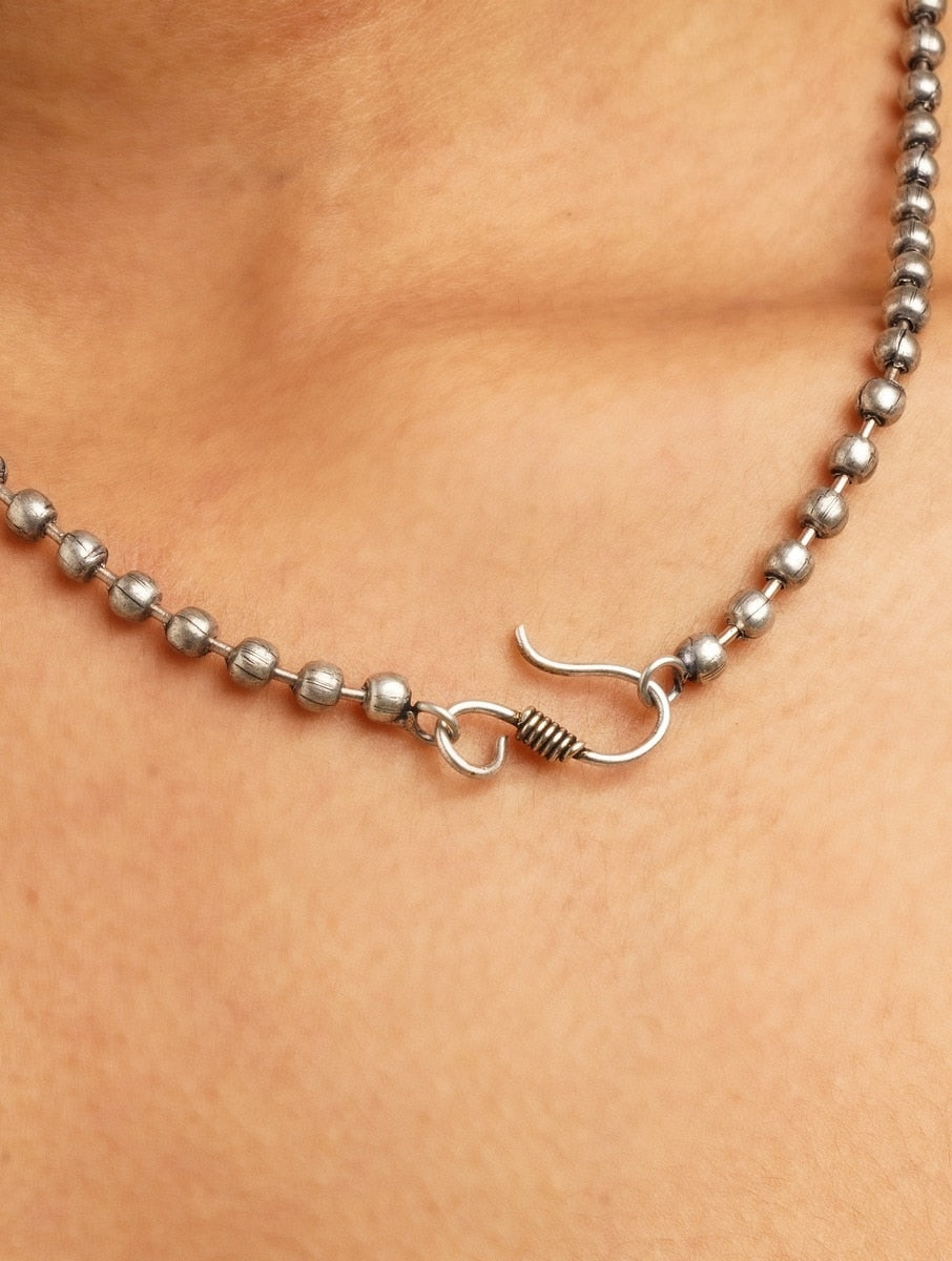 Multicolored dangle necklace set, Adaah by Naitri, with delicate chain.