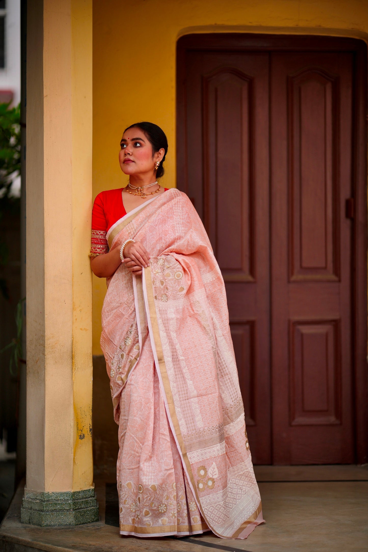 Adaa Hand Block Print Saree by Naitri - Saree