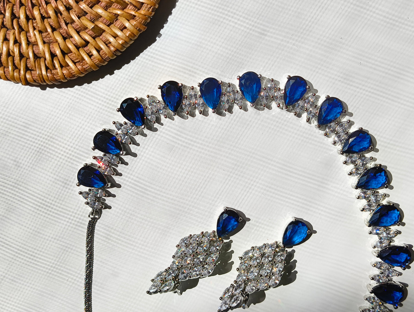 Ashley Naitri American Diamond Necklace Set