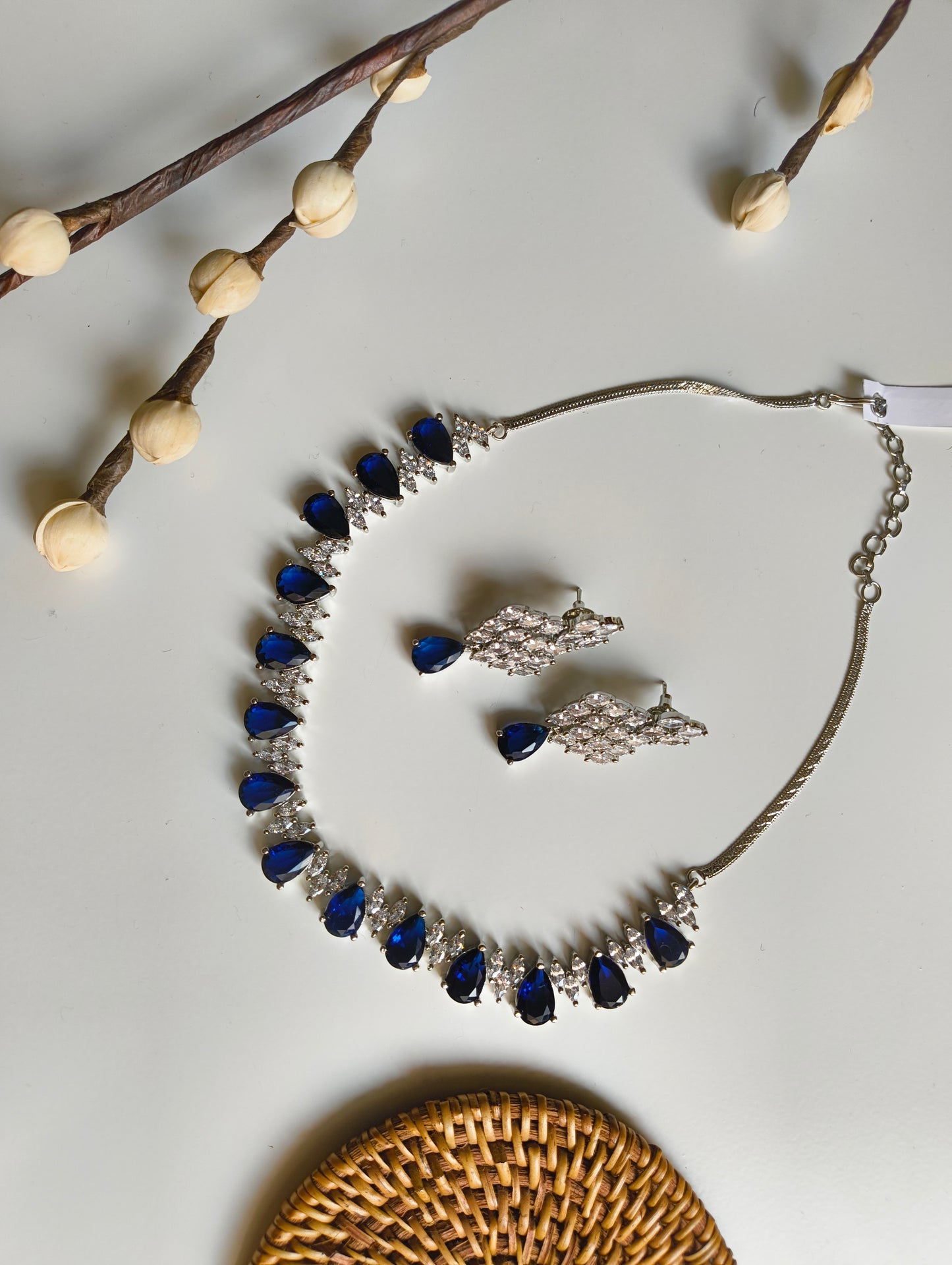 Ashley Naitri American Diamond Necklace Set