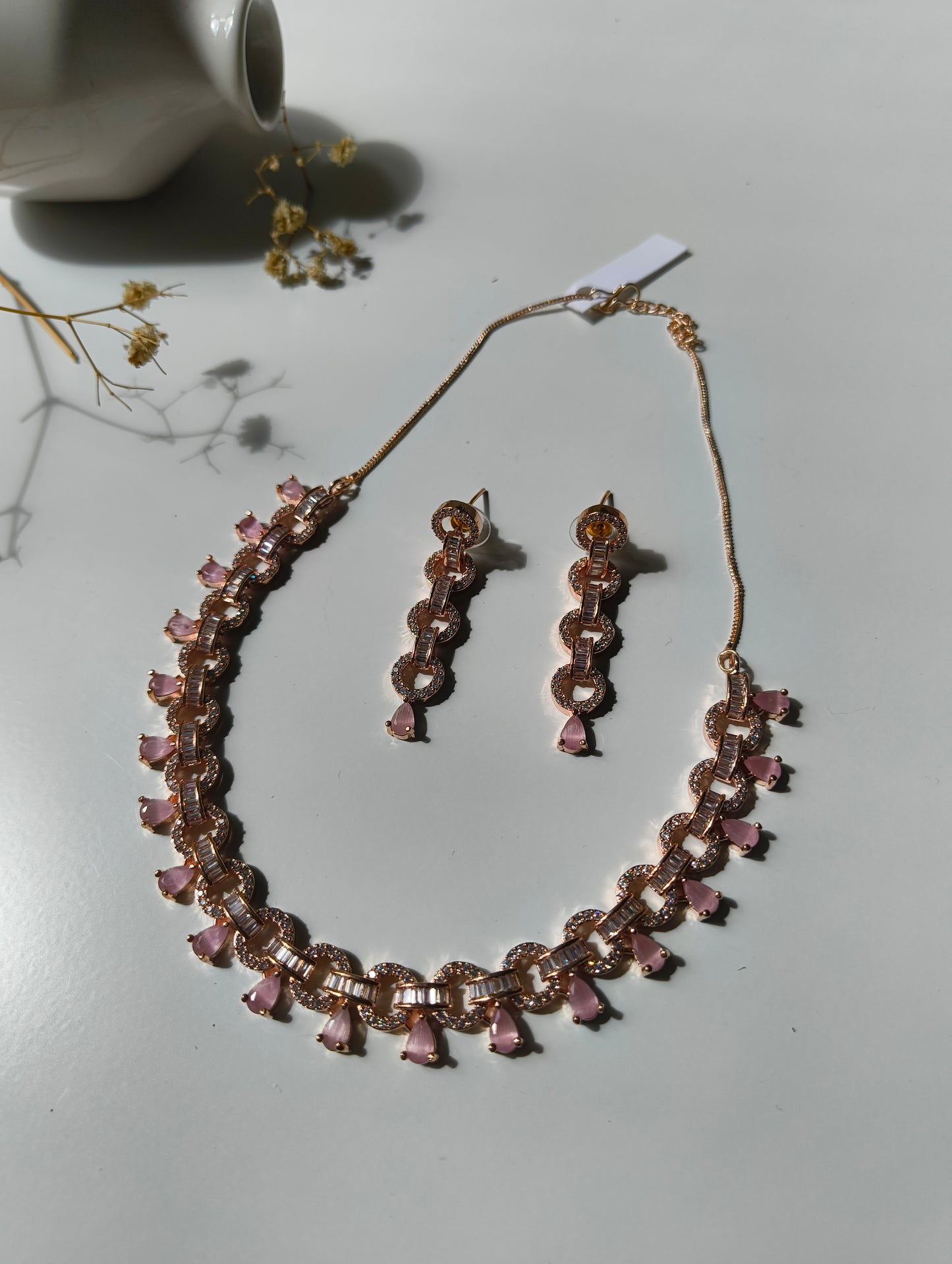 Ayaana Naitri American Diamond Necklace Set