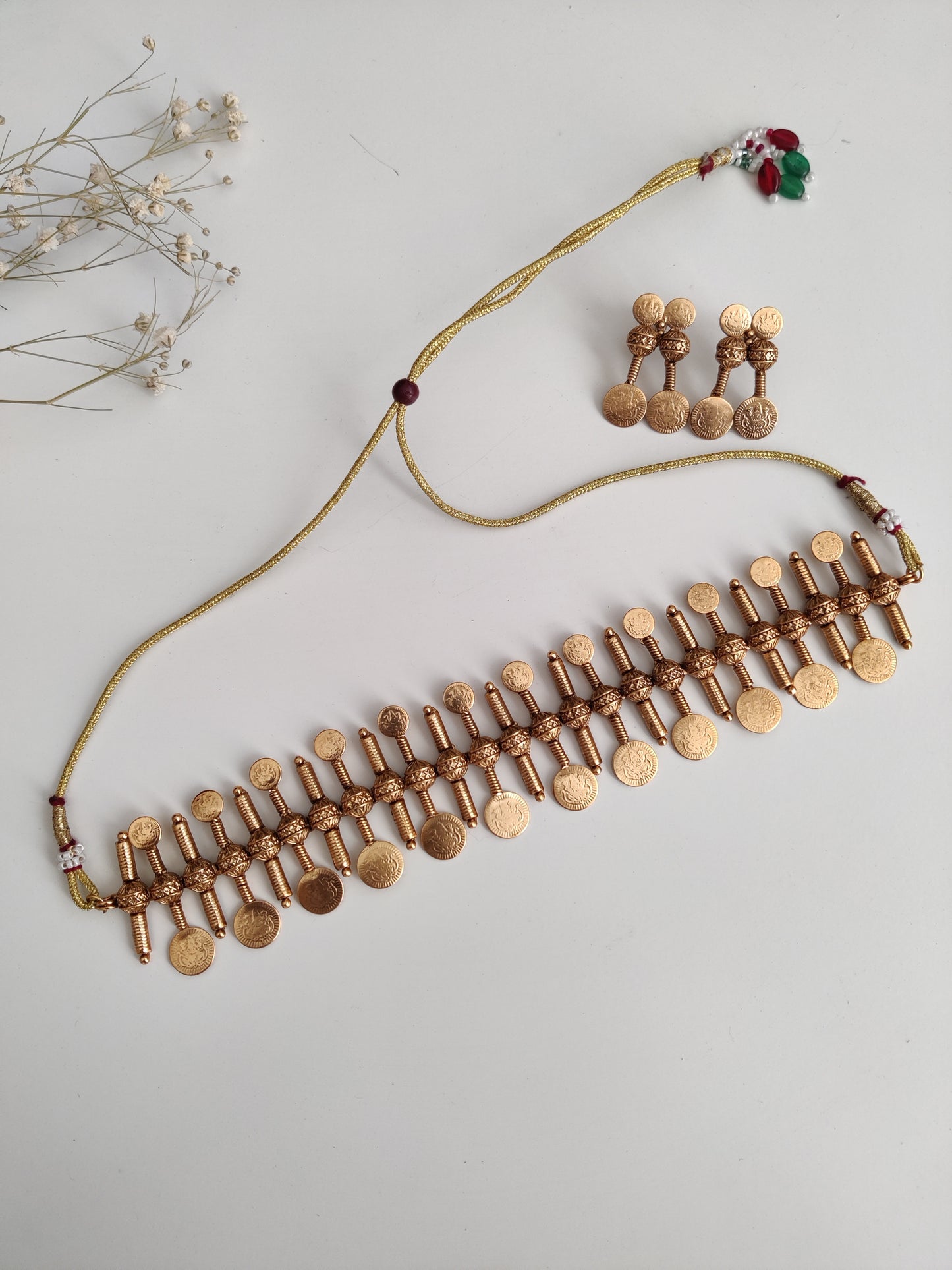 Siddhi Temple Necklace Set by Naitri - Necklace