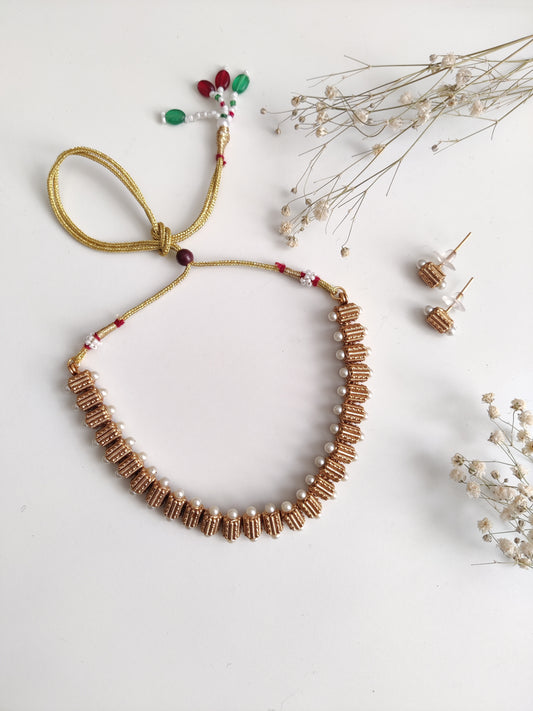 Chitrangda Temple Necklace Set