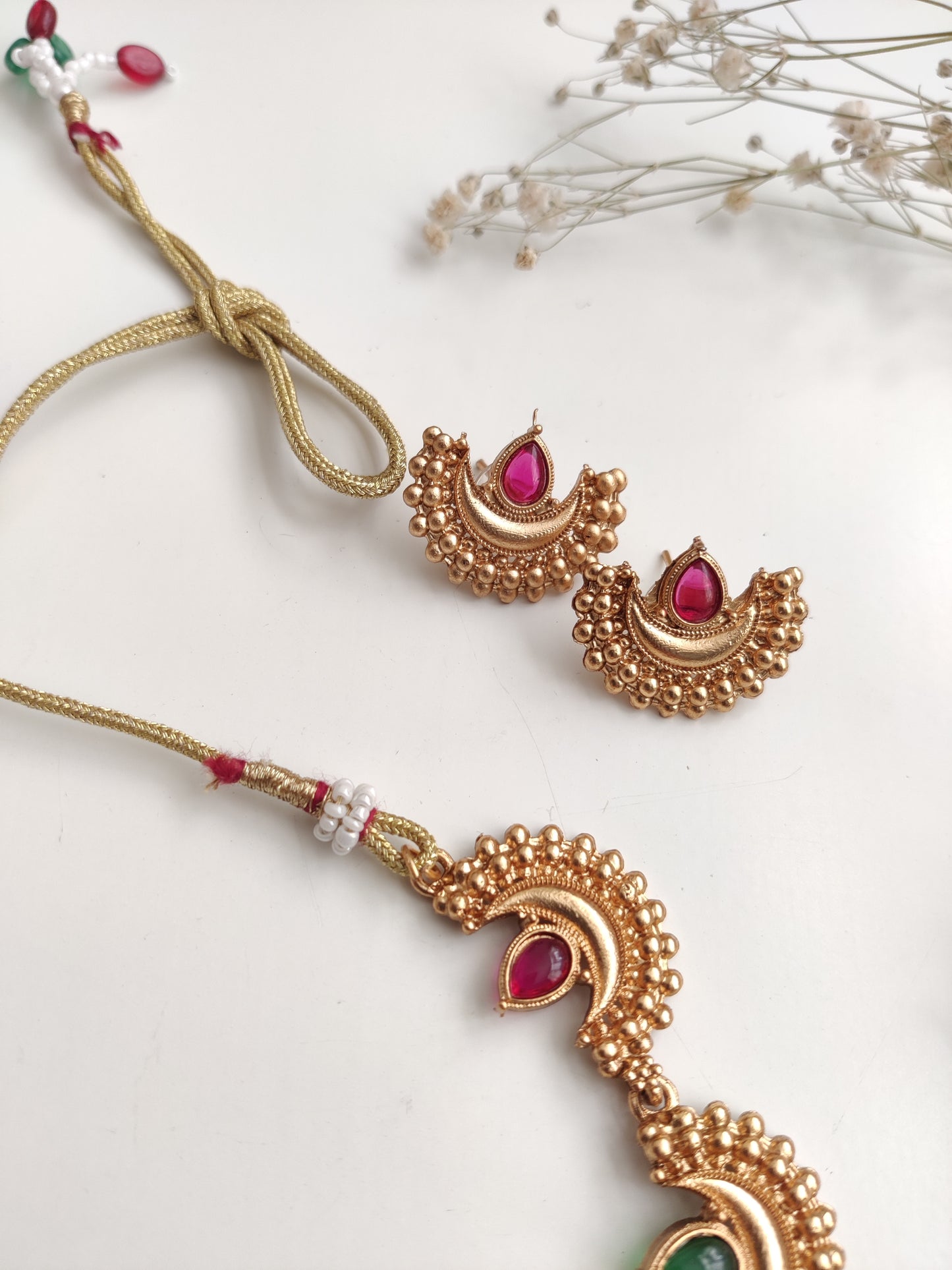 Anvika Temple Necklace Set