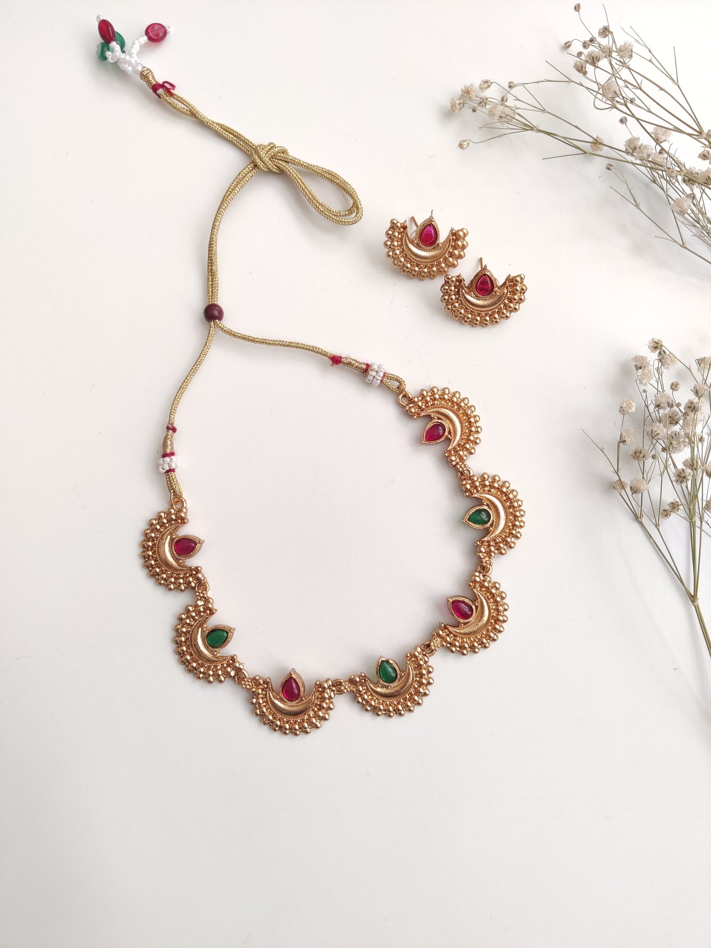 Anvika Temple Necklace Set