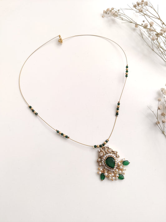 Shubhra Temple Invisible Chain Necklace