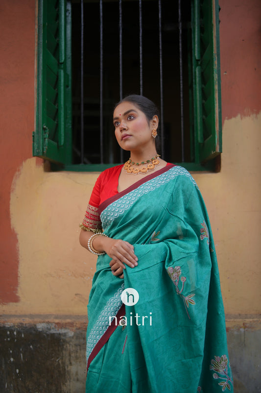 Manjari Hand Block Print Saree