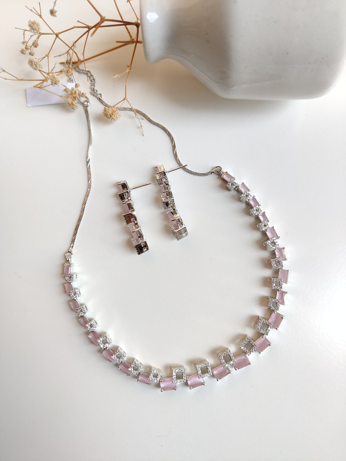 Atishree Naitri American Diamond Necklace Set