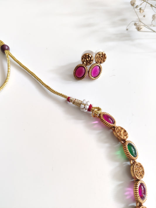 Svadha Temple Necklace Set