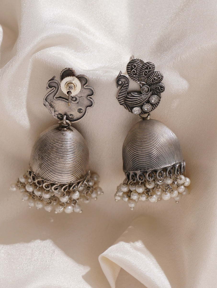 Multicolor and silver choker necklace set with earrings, Shrivalli by Naitri.