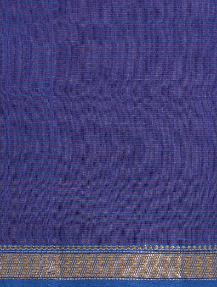 Purple & Pink Maheshwari Saree with Blouse Piece