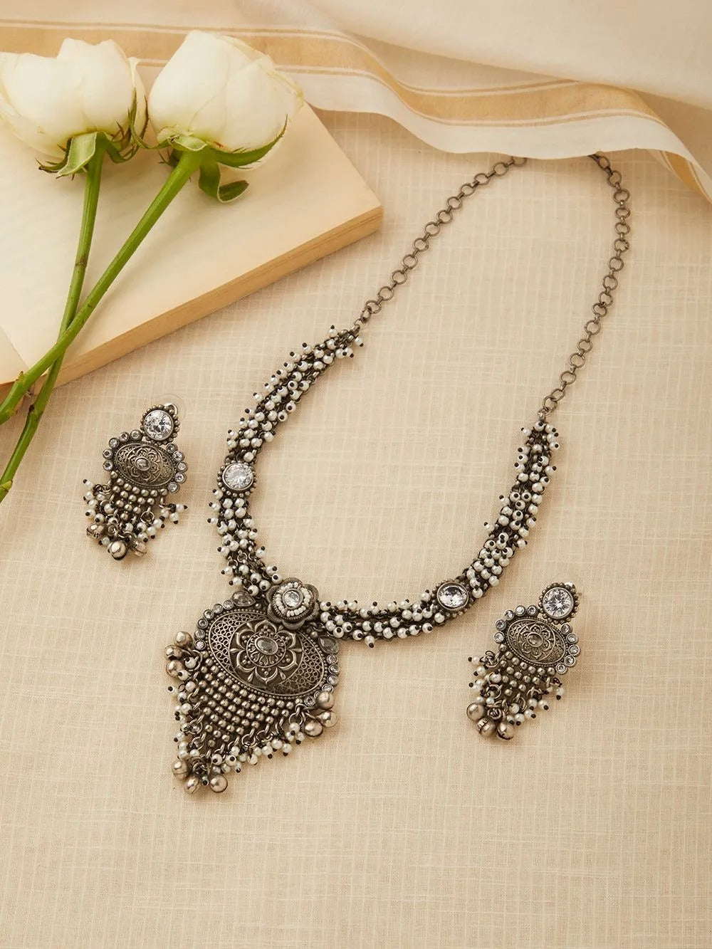 Radha Necklace Set by Naitri - Necklace