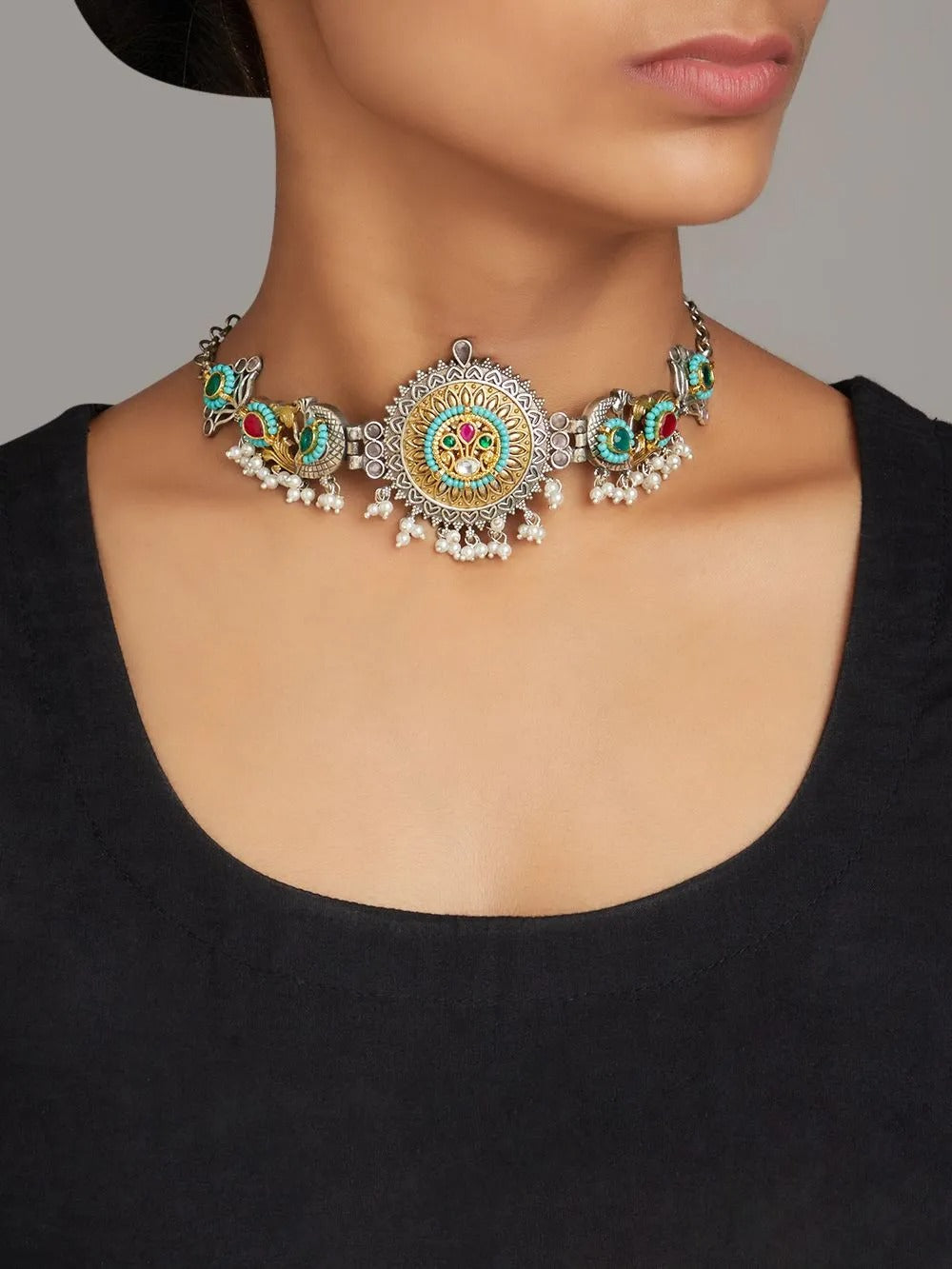 Ikshita Choker Set by Naitri - Necklace