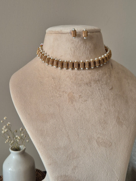 Chitrangda Temple Necklace Set