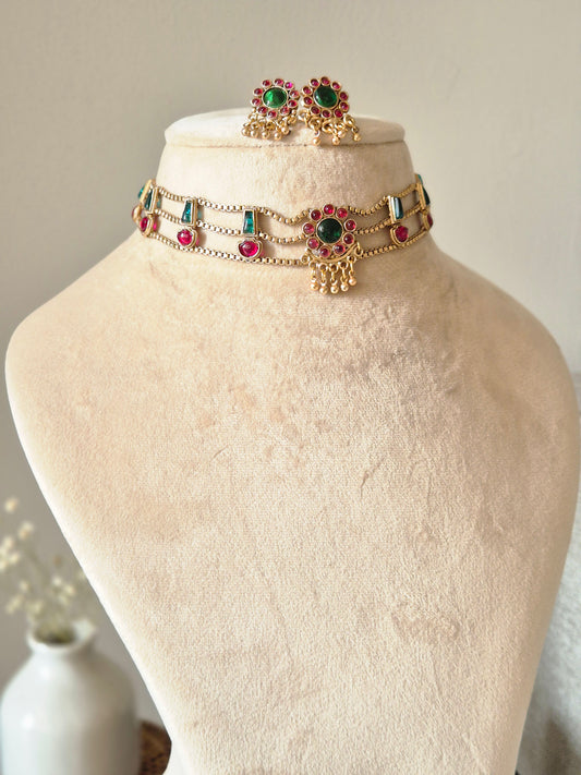 Aarya Temple Choker Set