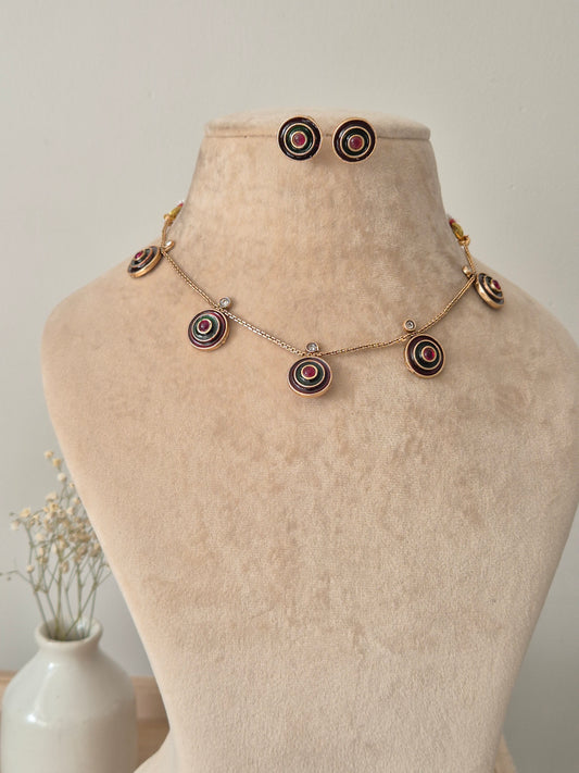 Anika Golden Necklace Set