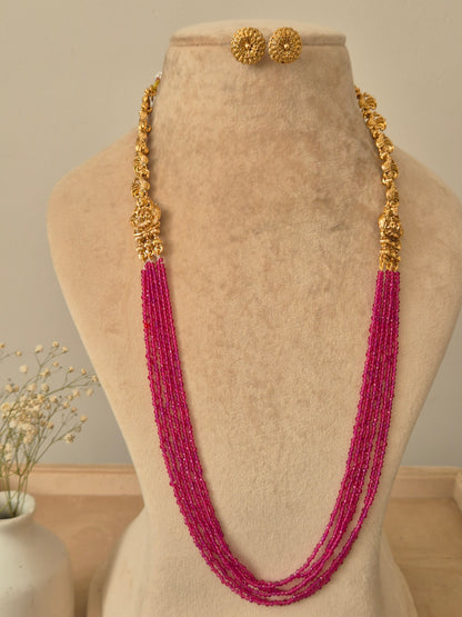 Chetna Long Golden Necklace Set