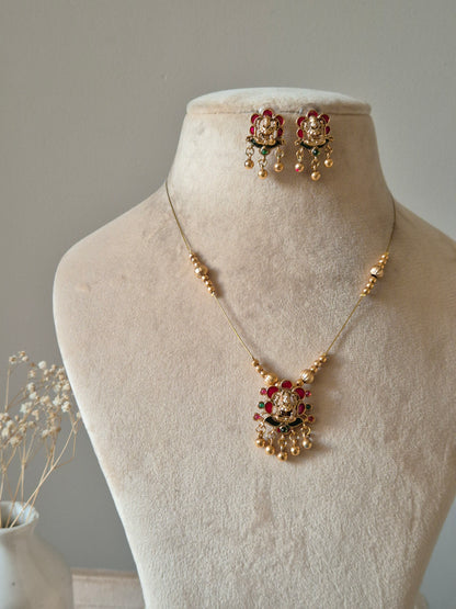 Unnati Invisible Chain Necklace Set