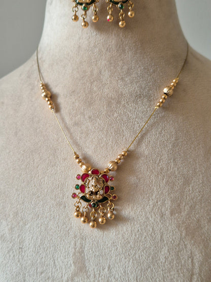 Unnati Invisible Chain Necklace Set