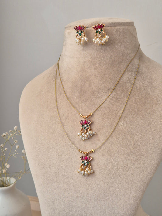 Kumudini Invisible Necklace Set