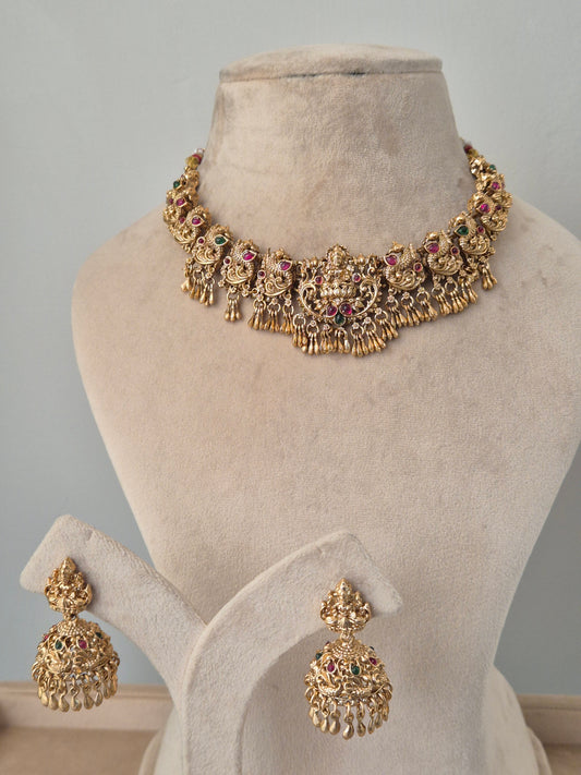 Chitralekha Temple Necklace Set