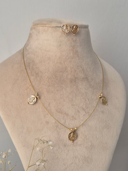 Badrika Invisible Chain Necklace Set