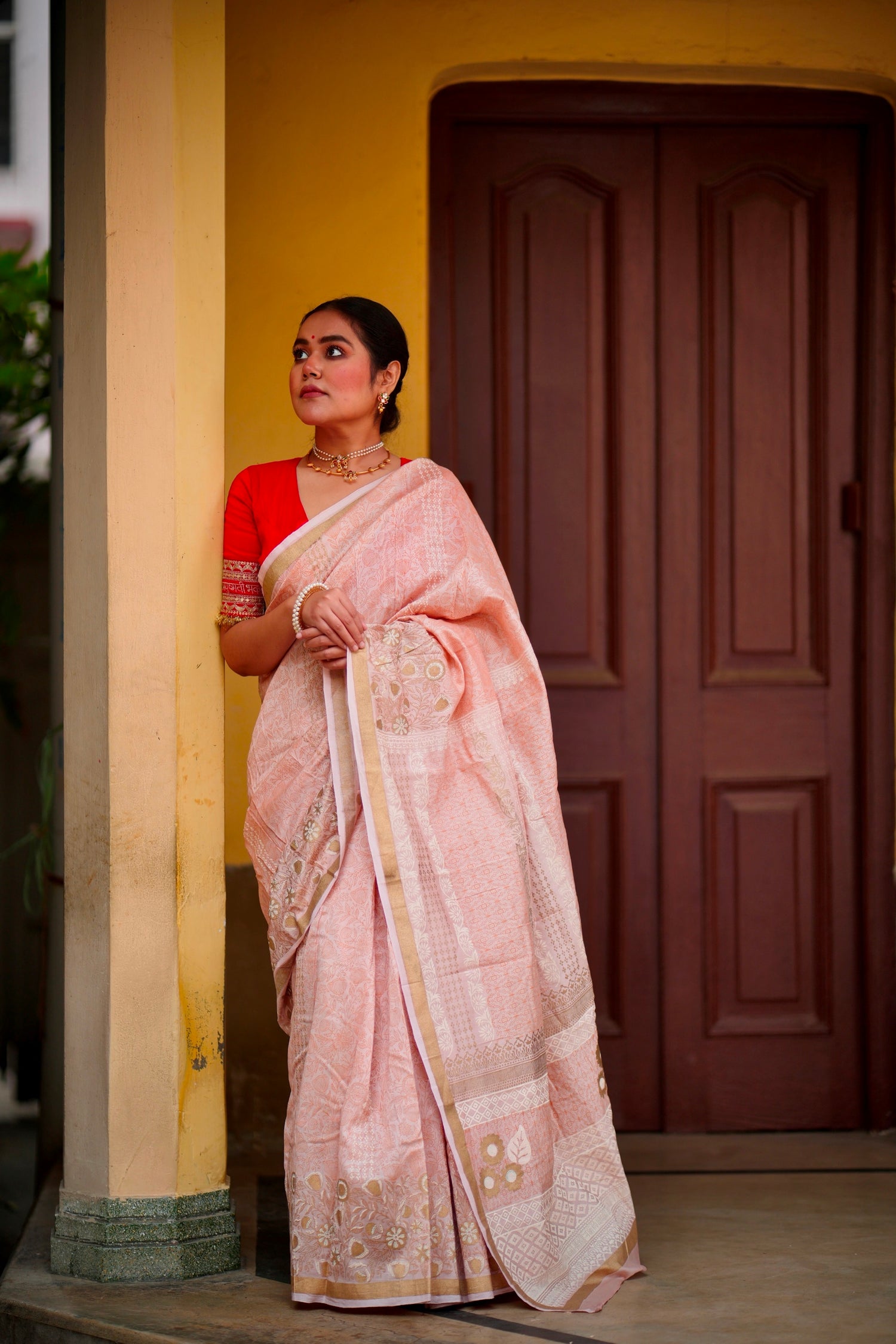 Adaa Hand Block Print Saree by Naitri - Saree