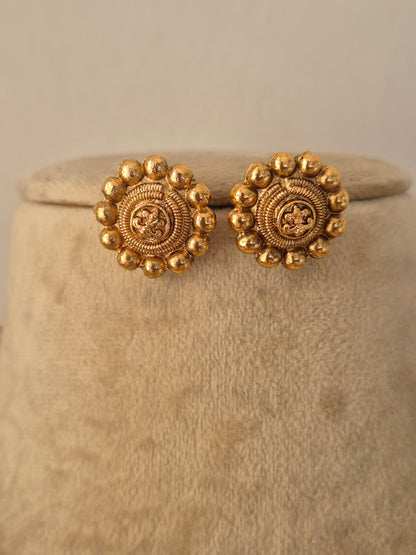 Traditional gold-toned imitation matching  earrings by Naitri.in