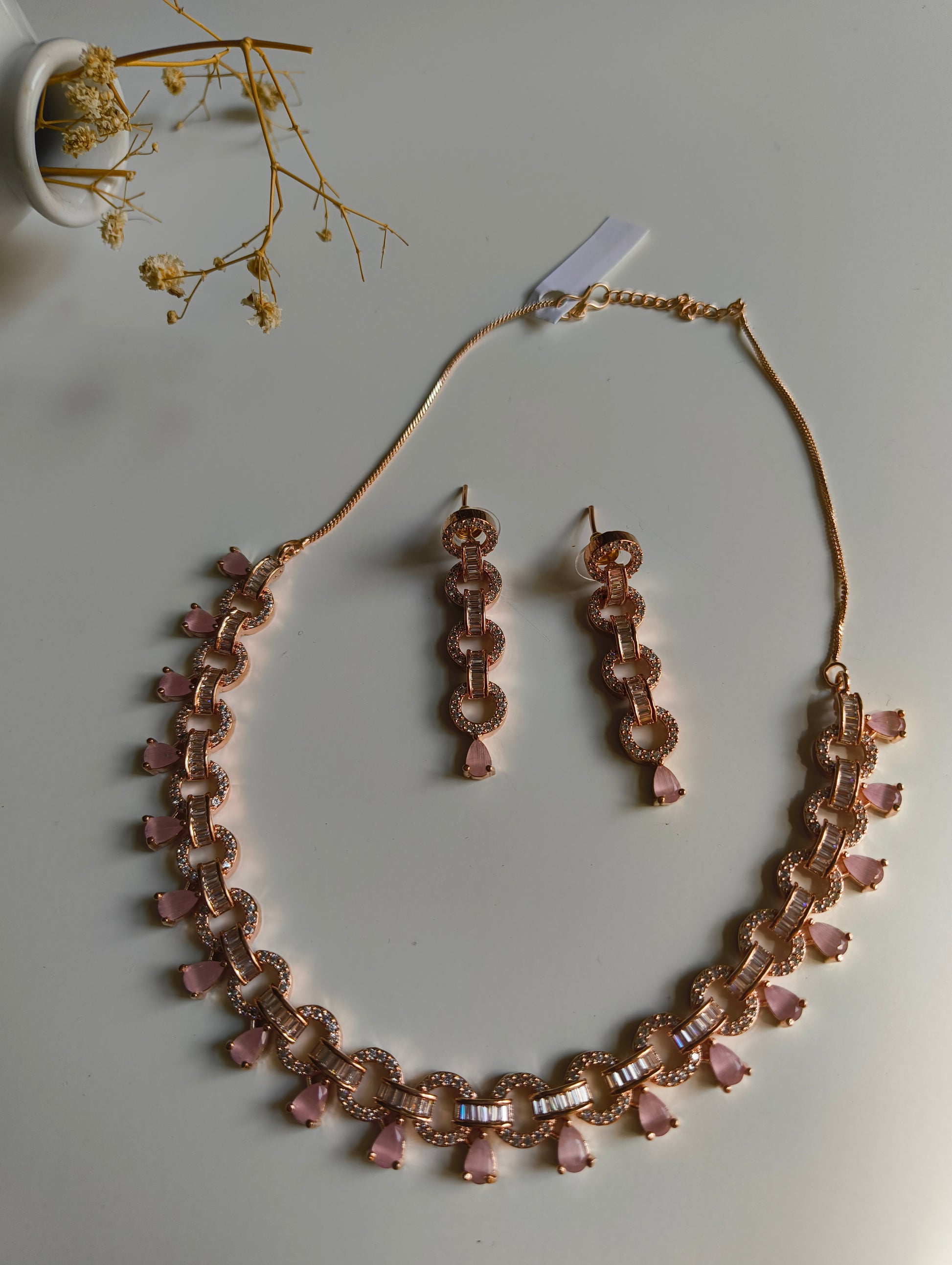 Ayaana Naitri American Diamond Necklace Set