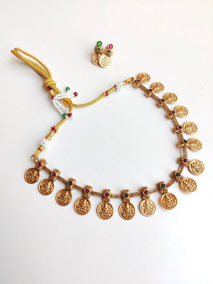 Divine Temple Necklace Set by Naitri - Necklace