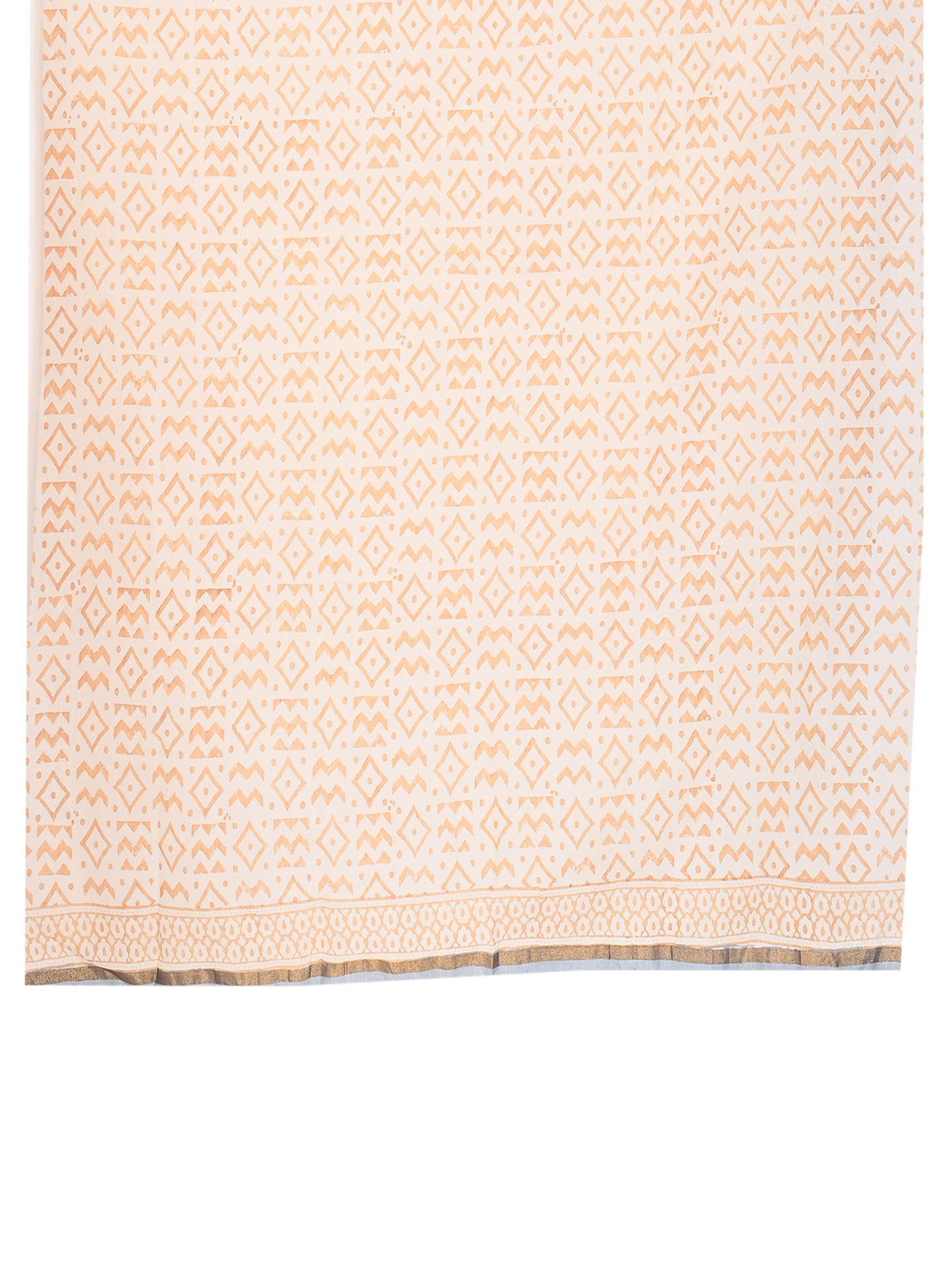 Handcrafted cotton silk saree with artisanal Bagh prints from Madhya Pradesh, styled in a classic drape by naitri.in