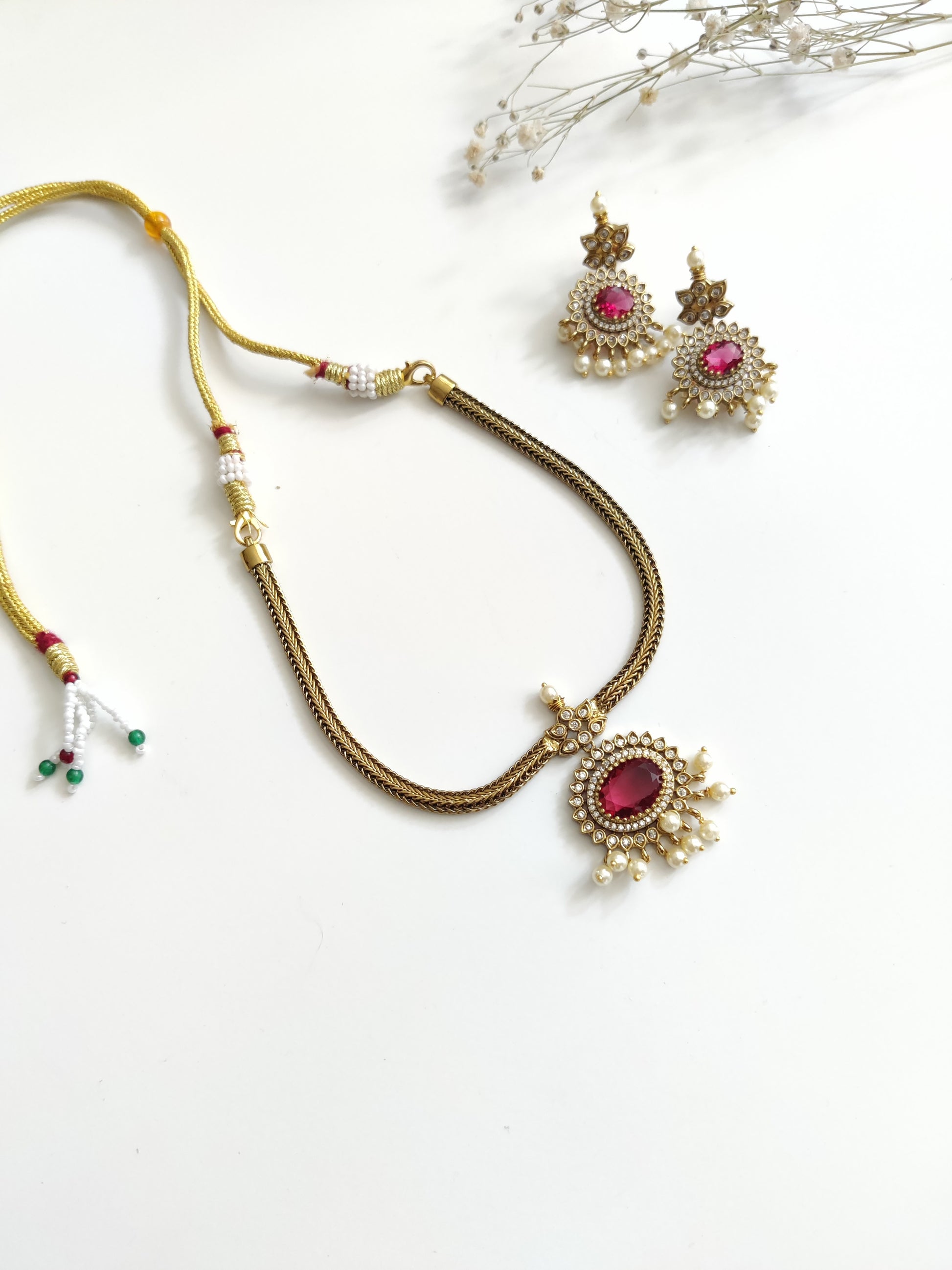 Suprabha Necklace Set by Naitri - Necklace