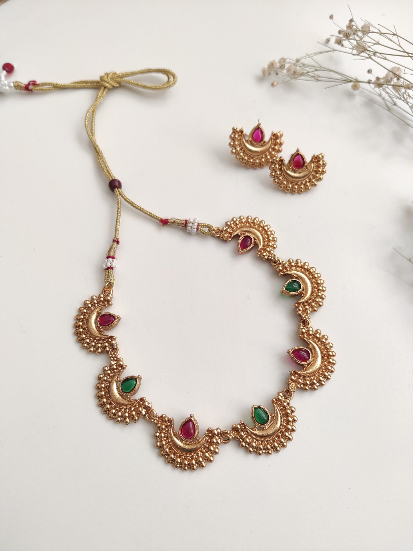 Anvika Temple Necklace Set
