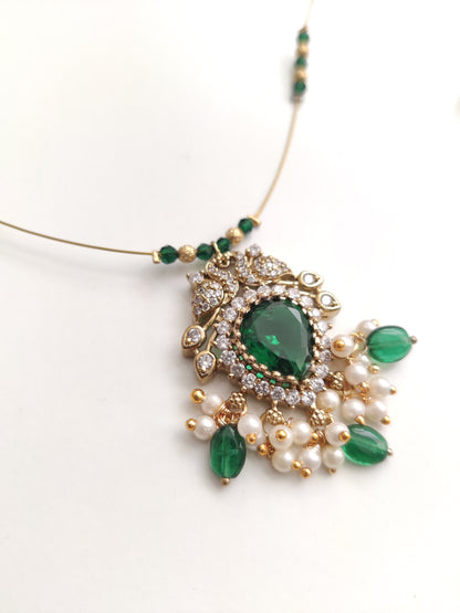 Shubhra Temple Invisible Chain Necklace
