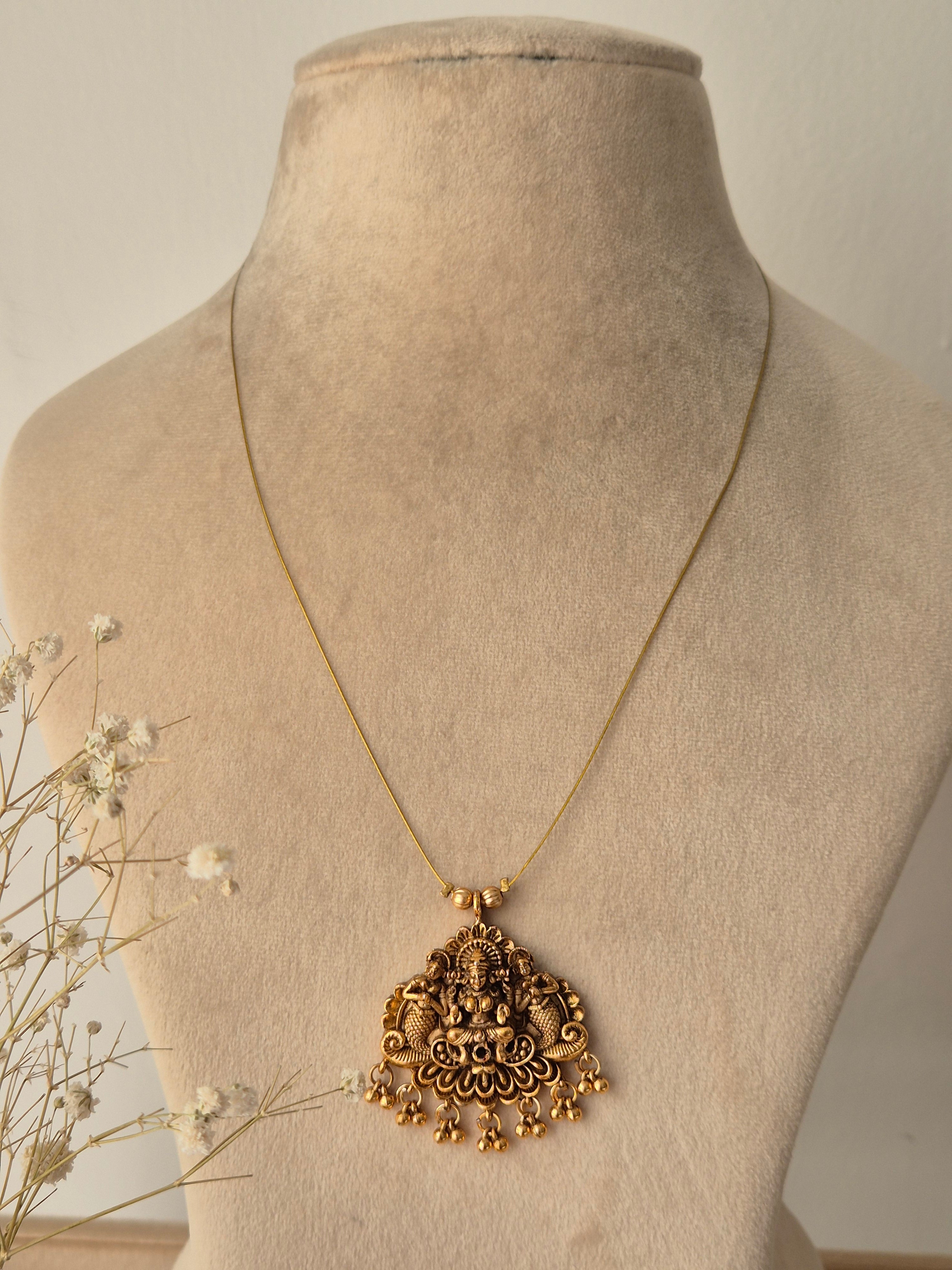 Jayalaxmi Invisible Chain Necklace | Temple Jewellery by NAITRI – Naitri