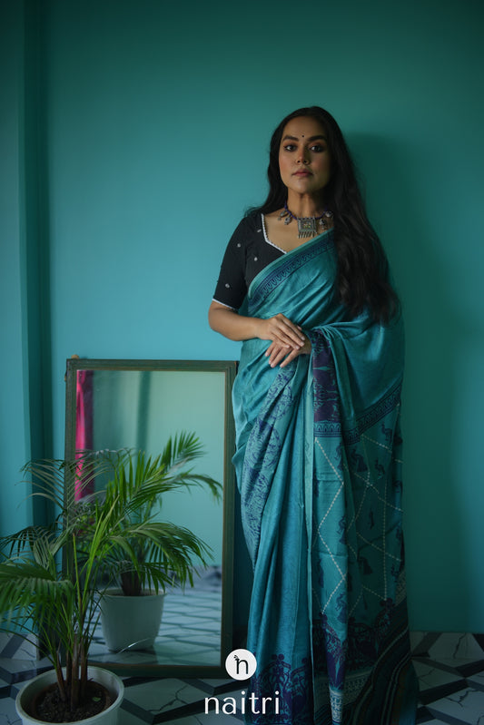 Mayuri Hand Block Print Saree