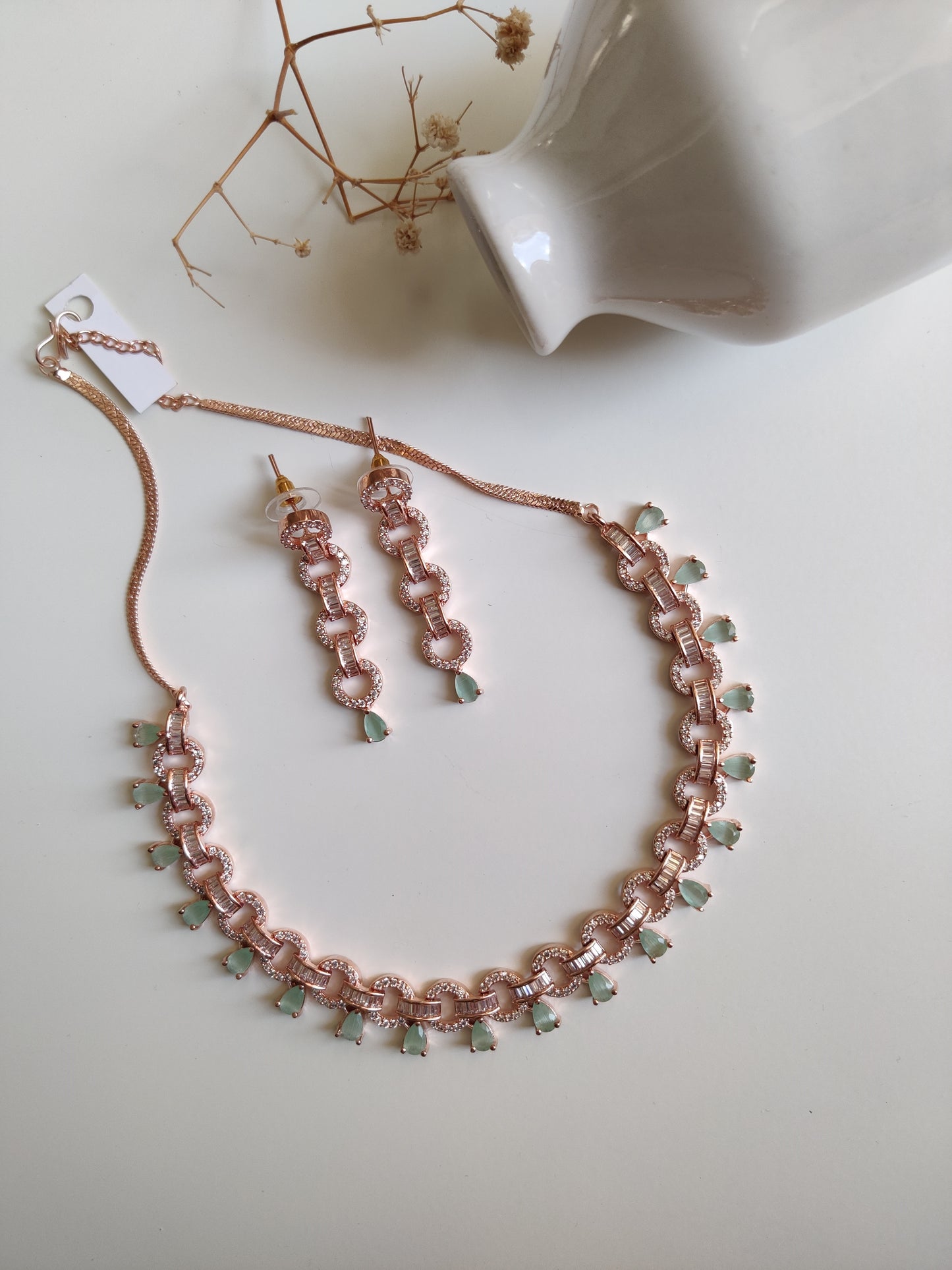 Alveera Naitri American Diamond Necklace Set