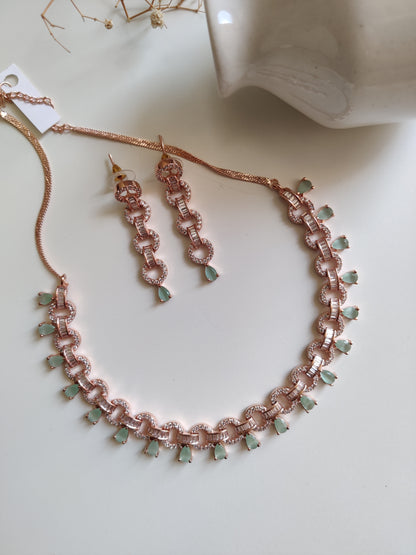 Alveera Naitri American Diamond Necklace Set