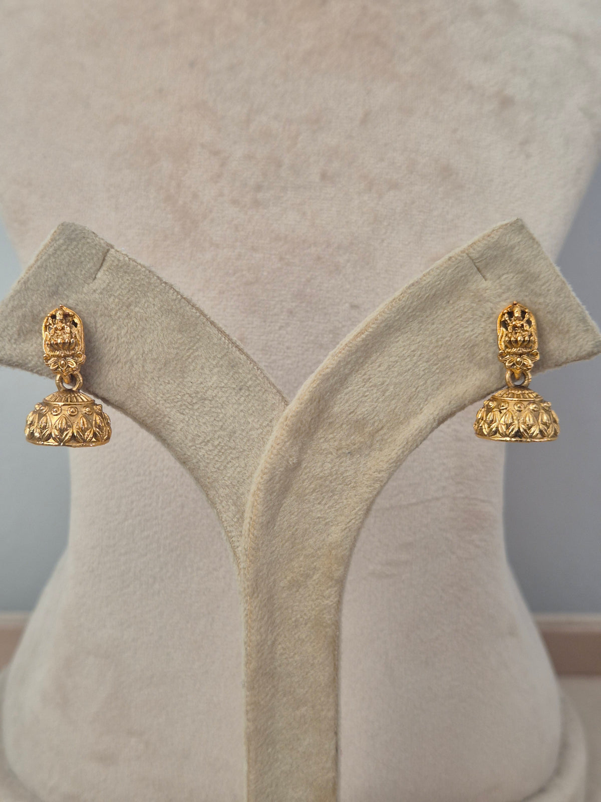 Antique gold temple earrings by naitri.in