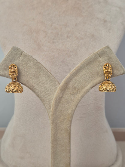 Antique gold temple earrings by naitri.in